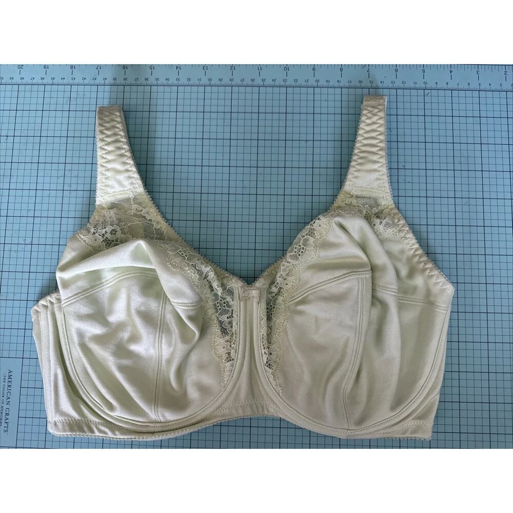 Cabernet Style 8008T Lace Full Coverage Underwire Bra Size 34G Green